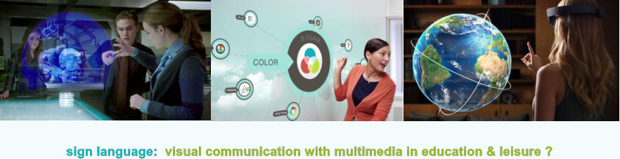 sign language:  visual communication with multimedia in education & leisure ?
